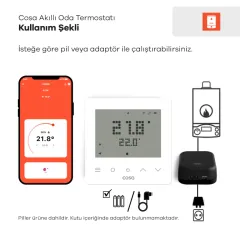 Cosa Akıllı Oda Termostatı Beyaz V5 P5TR-21W