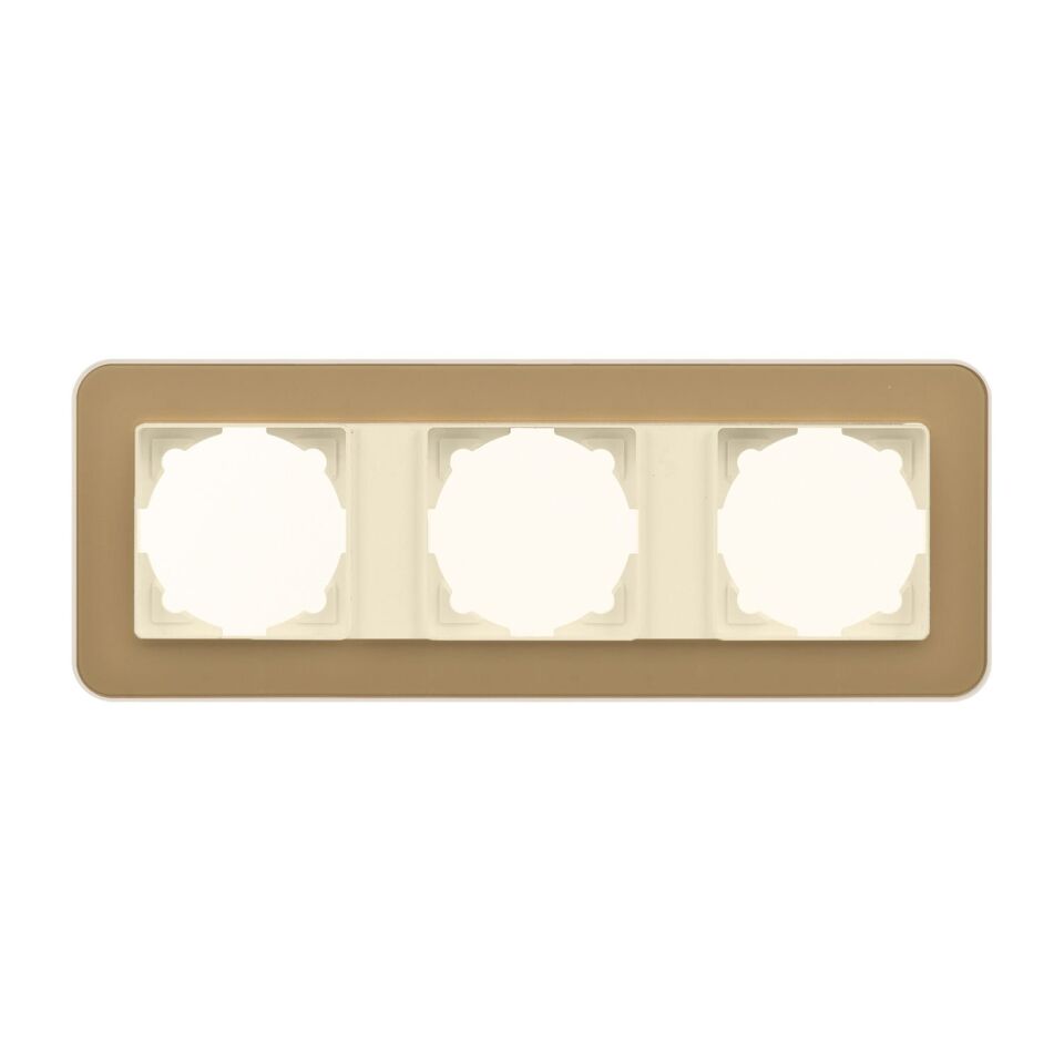 Günsan Radius Krem & Pearl Gold Üçlü Çerçeve