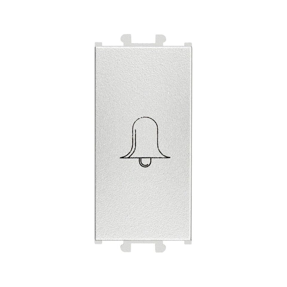 Günsan Domino Gümüş Vidalı Zil Butonu - 1M - 16AX 250V