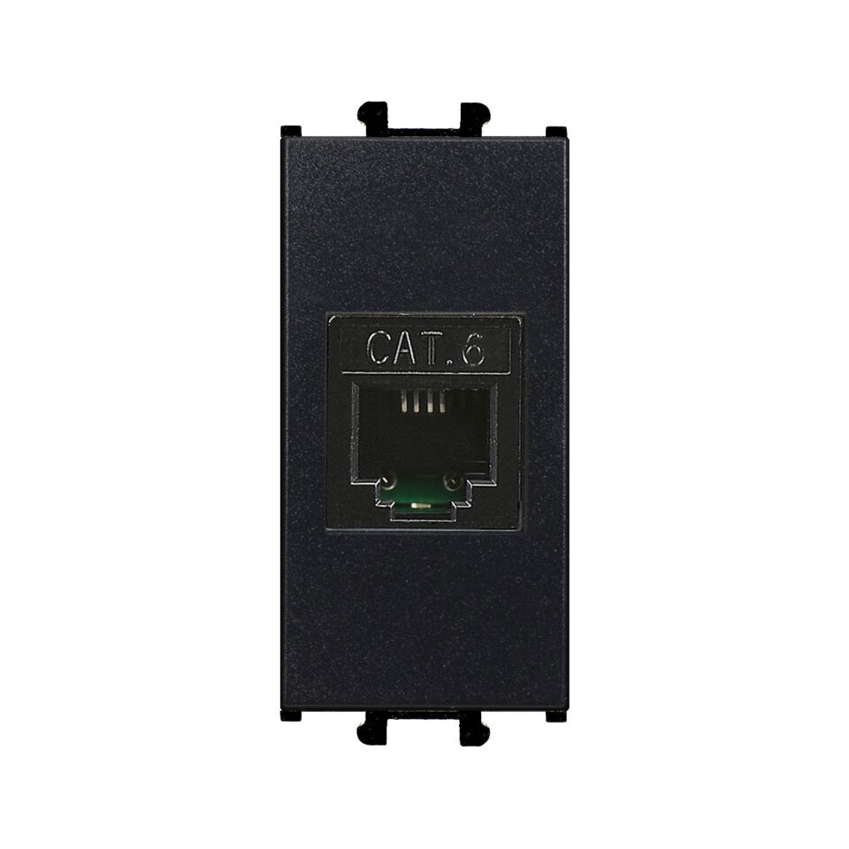 Günsan Domino Siyah Data Prizi (RJ45 Cat6)- 1M