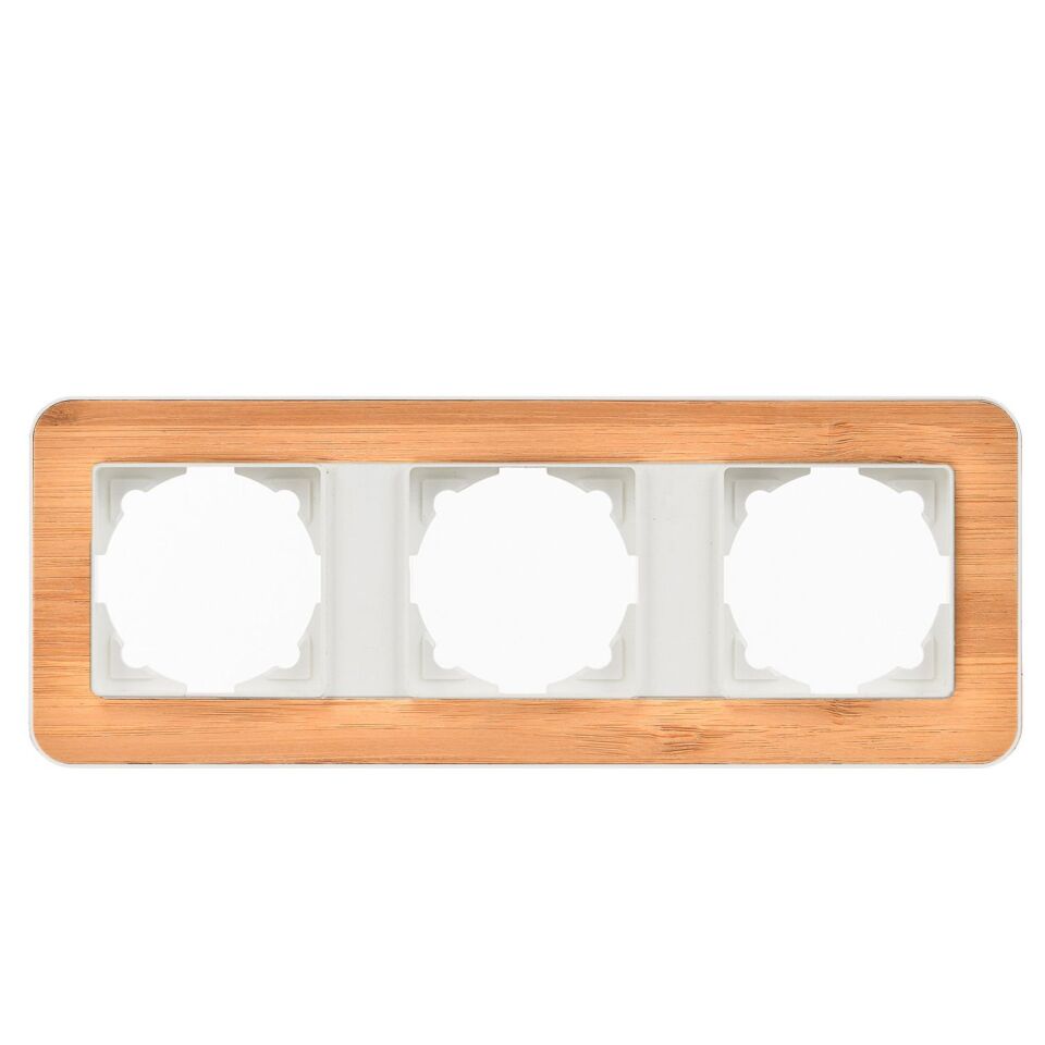 Günsan Radius Fildişi Beyazı & Natural Bamboo Üçlü Çerçeve