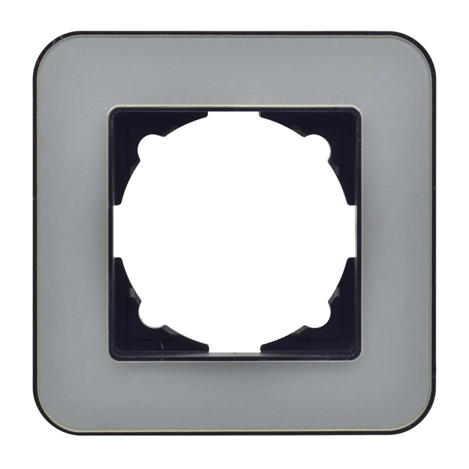 Günsan Radius Metalik Siyah & Pearl Silver Tekli Çerçeve