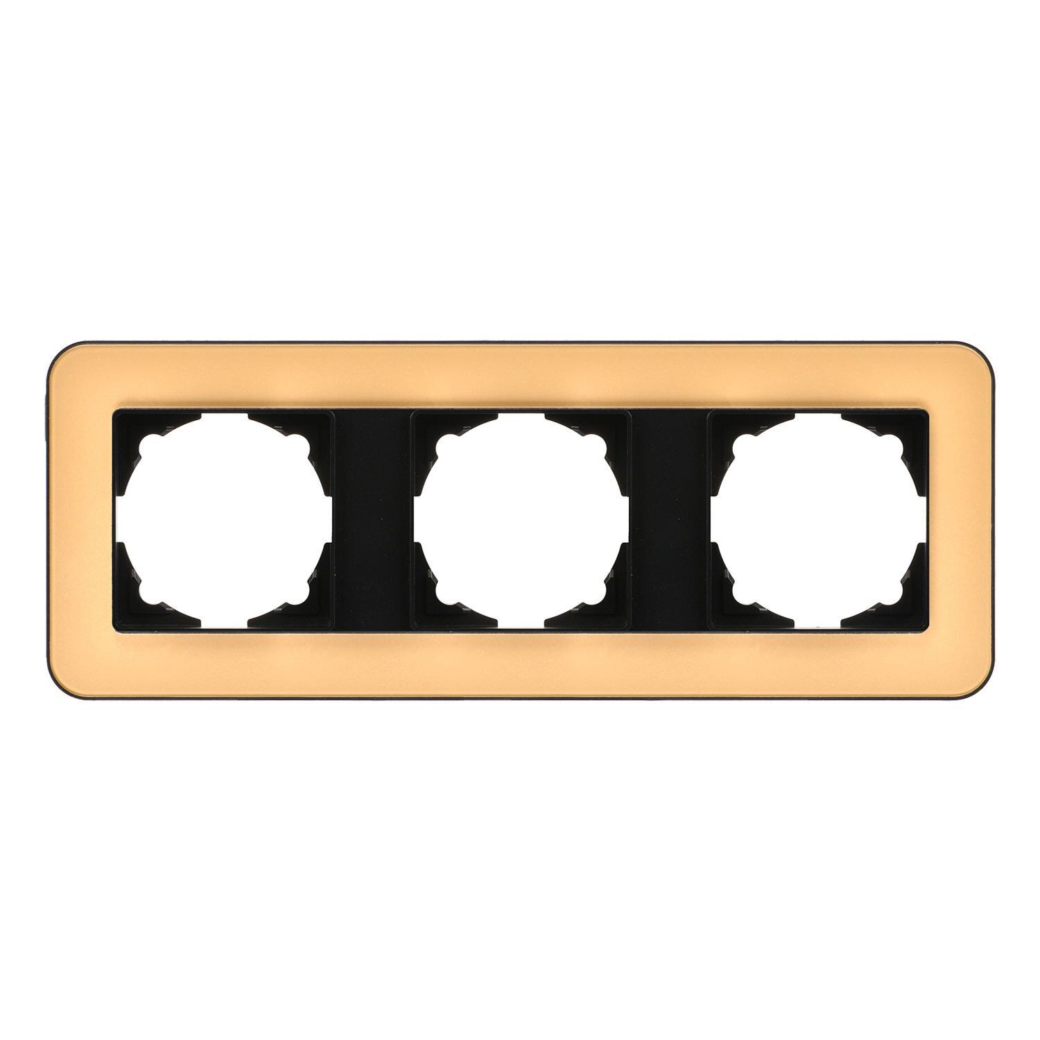 Günsan Radius Metalik Siyah & Pearl Gold Üçlü Çerçeve