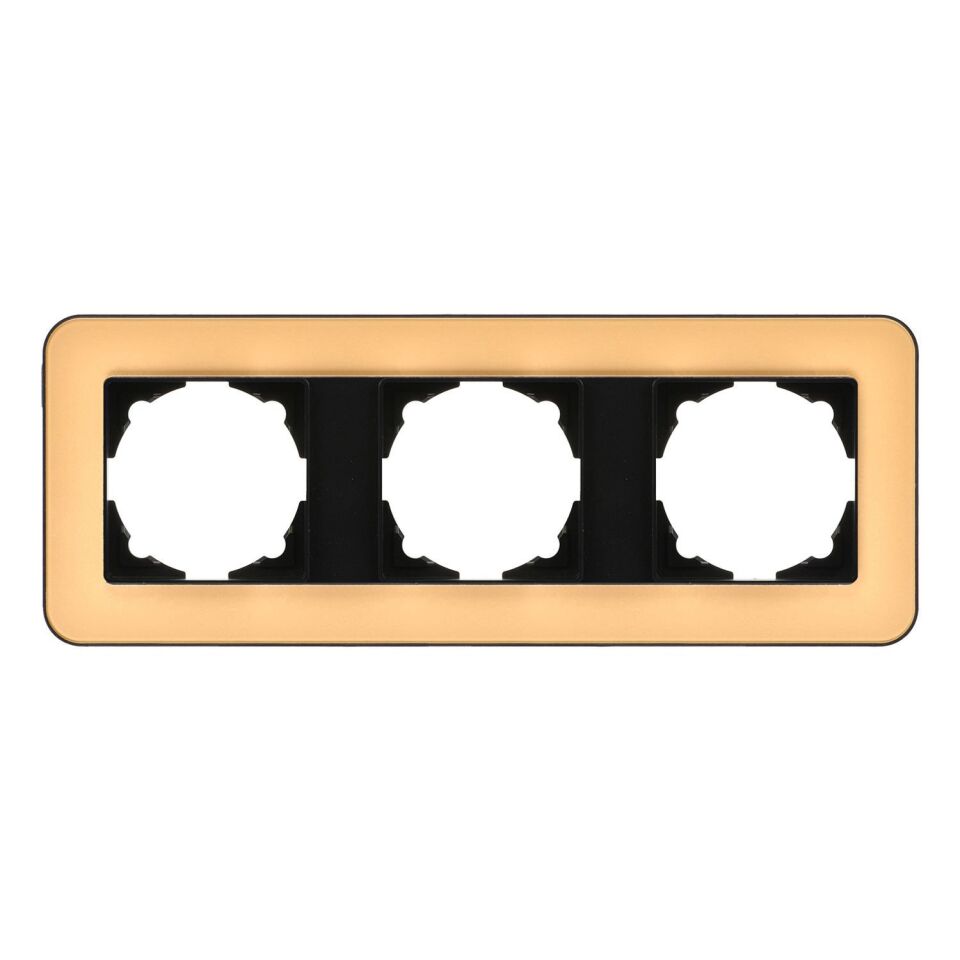 Günsan Radius Metalik Siyah & Pearl Gold Üçlü Çerçeve