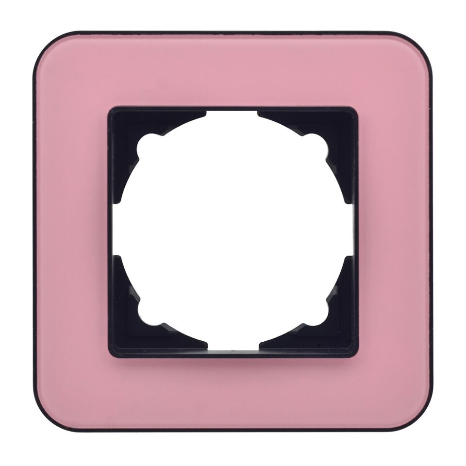 Günsan Radius Metalik Siyah & Powdery Pink Tekli Çerçeve