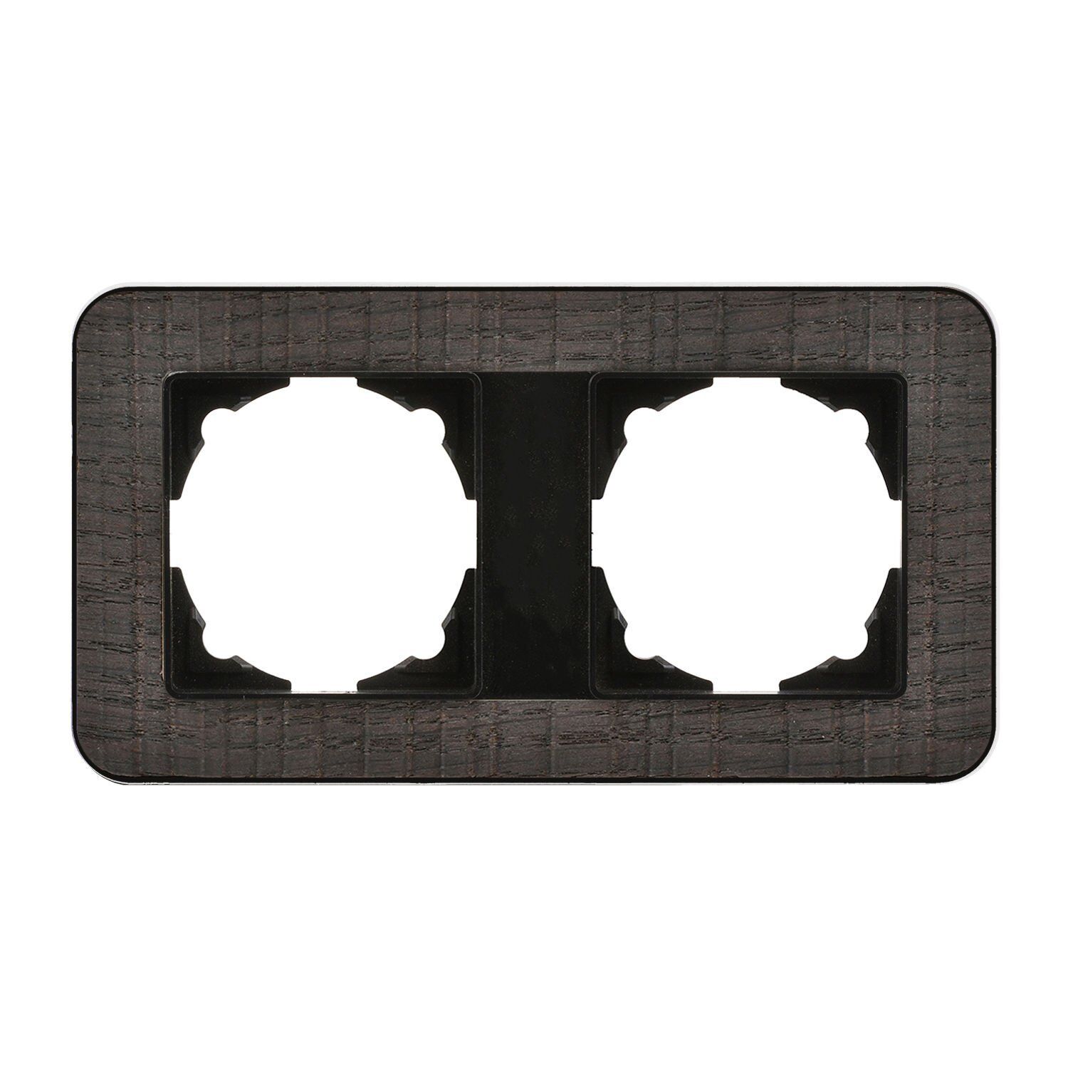 Günsan Radius Metalik Siyah & Natural Oak Üçlü Çerçeve