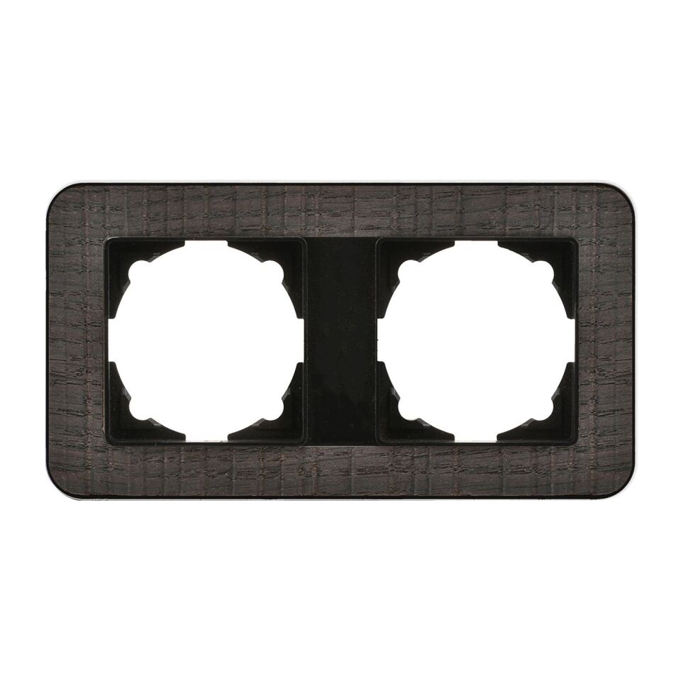 Günsan Radius Metalik Siyah & Natural Oak Üçlü Çerçeve
