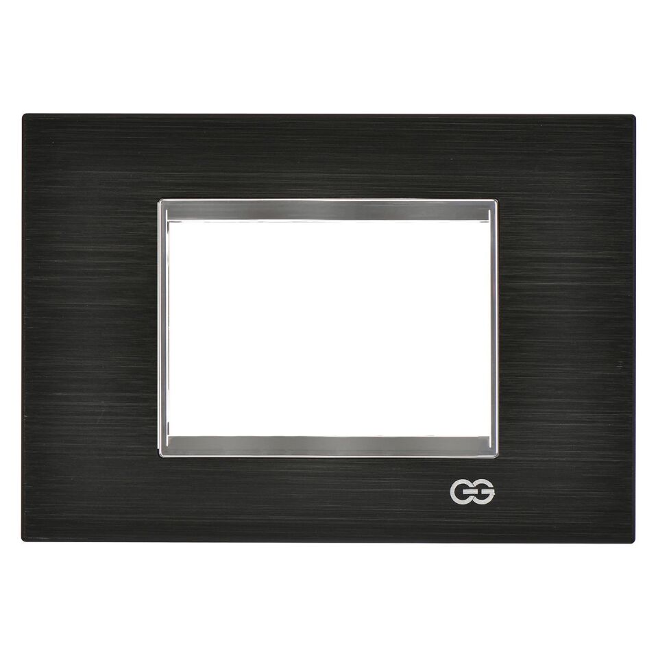 Günsan Domino Siyah & Krom Çerçeve / Çıtası Krom- 3M